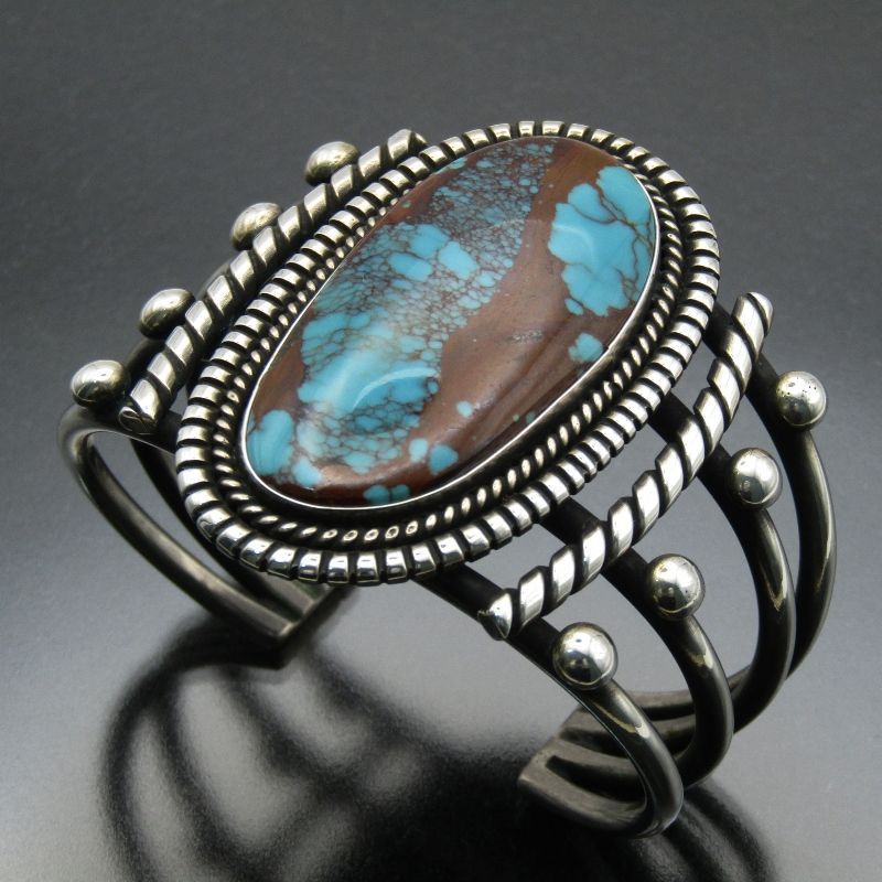 美品 Ivan Howard ナバホ族 バングル レッドマウンテン ターコイズ