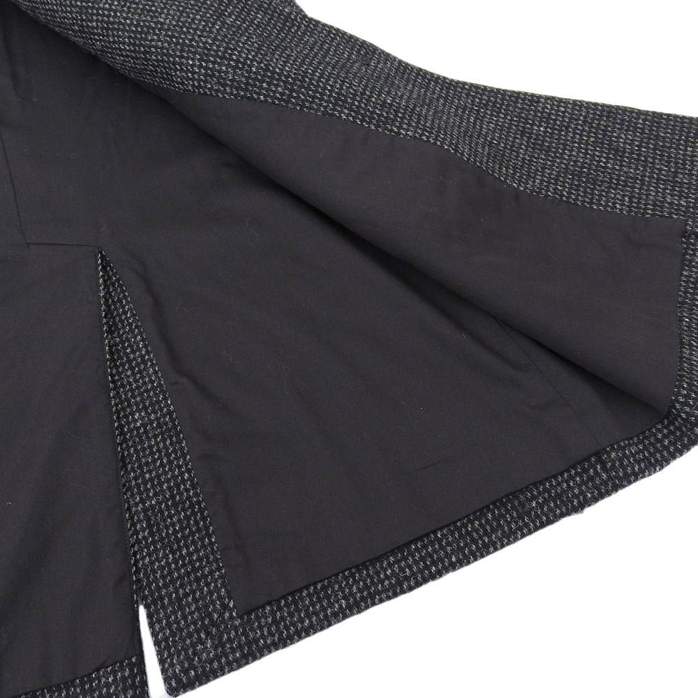 【値下げ】マーガレットハウエル　ツイード　チェスターコートブラック　黒　M 新品同様 MARGARET HOWELL マーガレットハウエル ハリスツイード