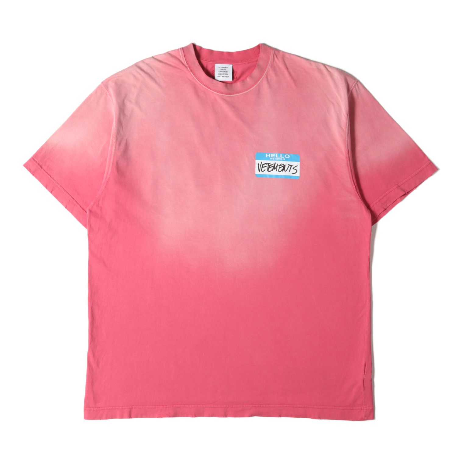 美品 VETEMENTS ヴェトモン Tシャツ サイズ:XS 22SS フェード