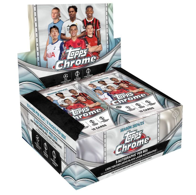 入荷確定 2BOXのみ 直筆サイン3枚確定 1BOX 2025-25 Topps Chrome UEFA Club Competitions Jumbo Box トップス クローム チャンピオンズリーグ ジャンボ 再入荷予定なし
