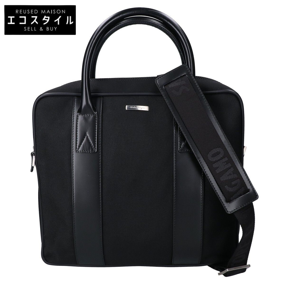 Salvatore Ferragamo サルヴァトーレフェラガモ 【美品】236536 ナイロンｘレザー 2WAYショルダー
