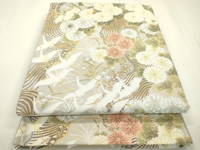 あああるるるお値下げ 寿光織 振袖 白地 金鶴柄 edel 白×赤花 琳派振袖23020｜振袖ネットレンタルはおりえん