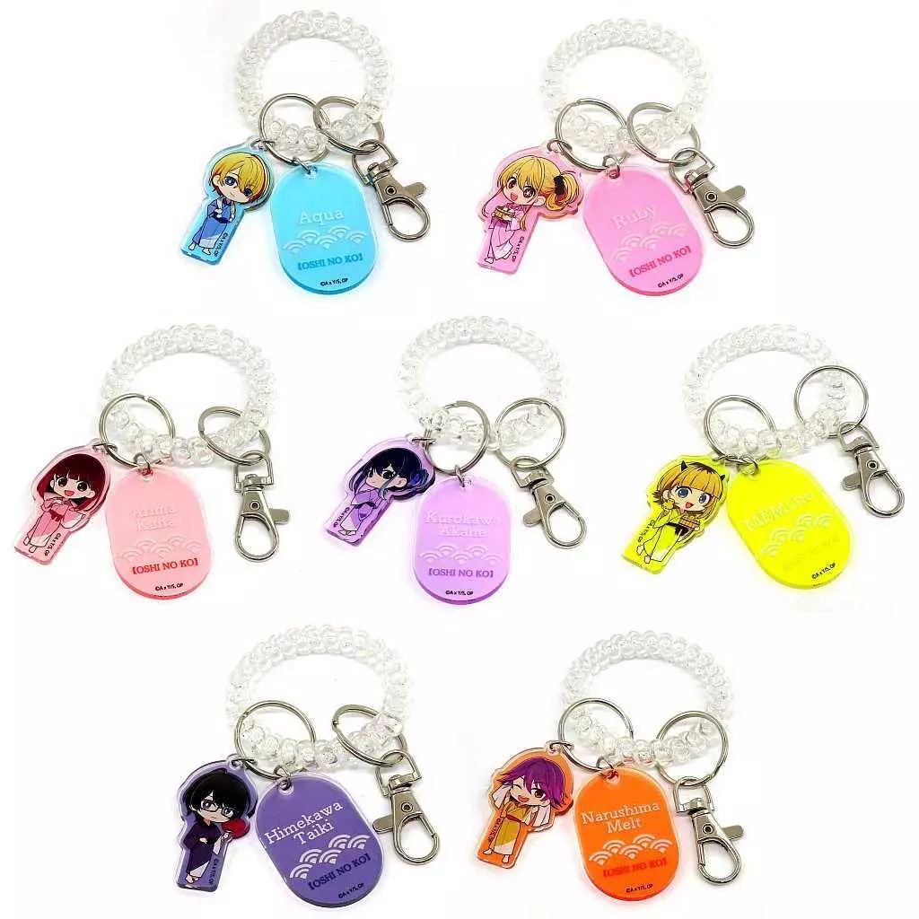 【中古】キーホルダー 全7種セット 「【推しの子】×極楽湯・RAKU SPA 極楽推しの湯巡りSeason2 トレーディングロッカーキー風キーホルダー(ミニキャラ)」
