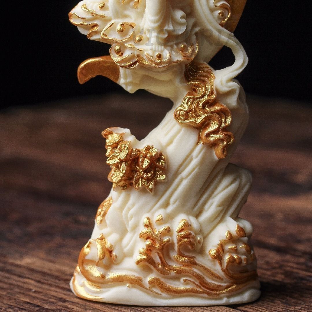 縁起物 開運呪物 夜光る聖観音菩薩とパワーストーン 購入者が説明読み