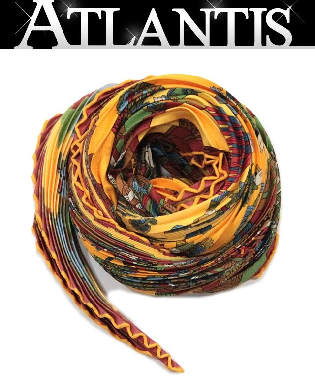 エルメス HERMES プリーツカレ ASTRES et SOLEILS 天体と太陽 スカーフ