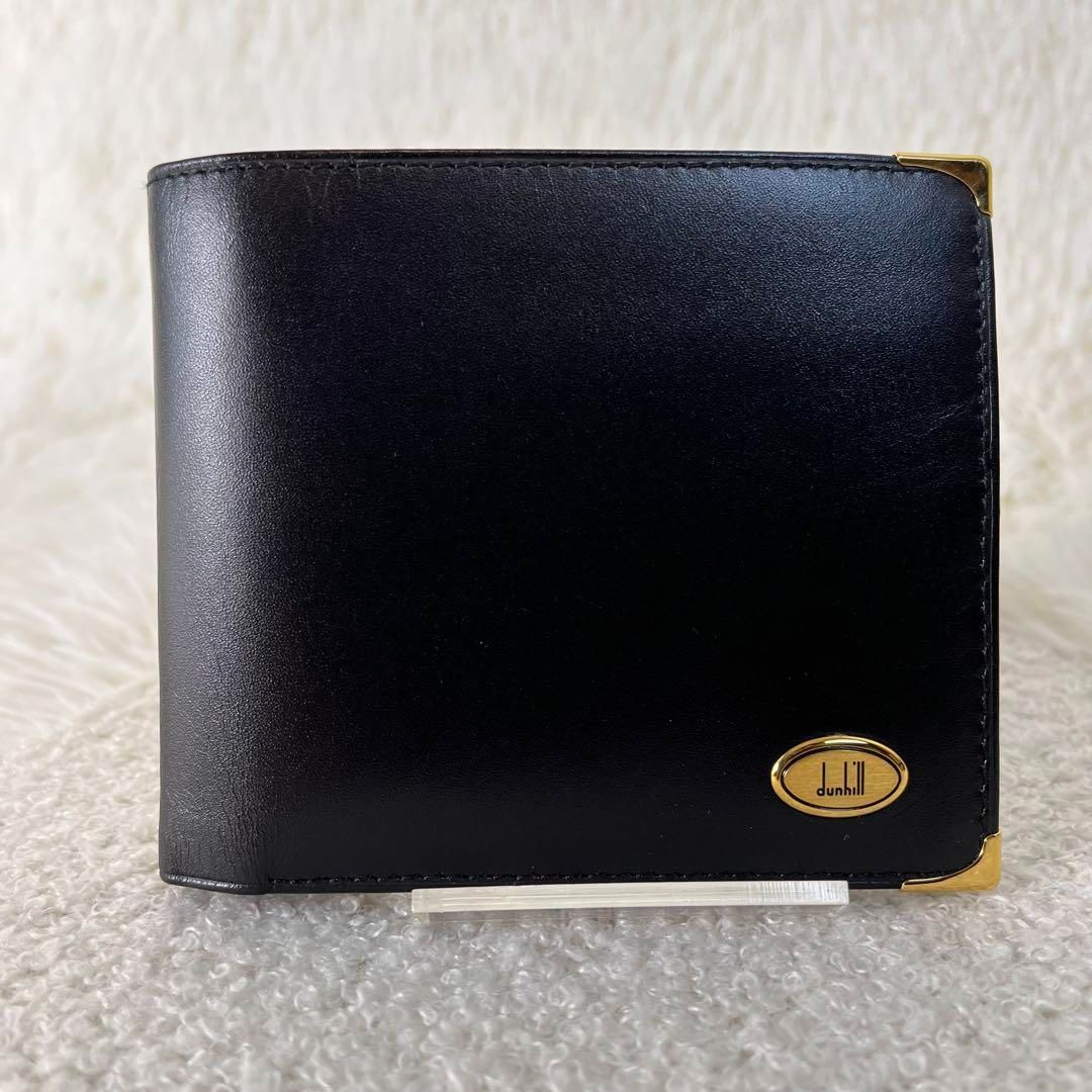 ダンヒル dunhill 黒 レザー 二つ折り財布 ダンヒル dunhill 二つ折り