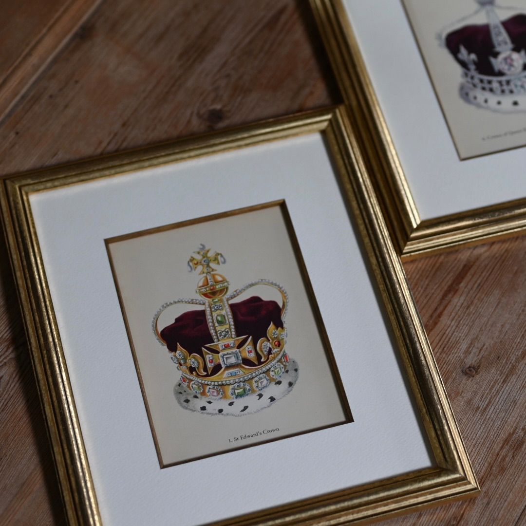 ヴィンテージフレーム「St.Edward's Crown 」希少なヴィンテージ図鑑