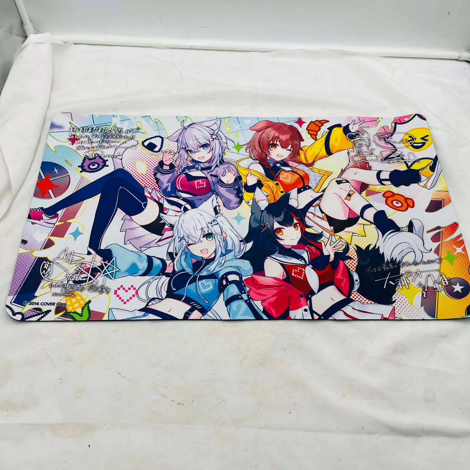 豪華ビジュアル ホロライブ ラバーマット?戌神ころね 白上フブキ 大神ミオなど登場