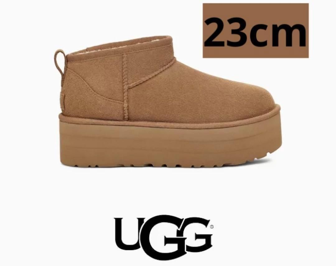 【新品未使用】UGG 厚底 ブーツ クラッシックウルトラ ミニプラットフォーム