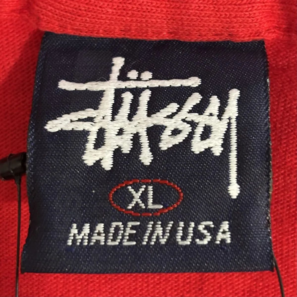 USA製 90s OLD STUSSY S/S TEE オールドステューシー Tシャツ XL 赤 紺