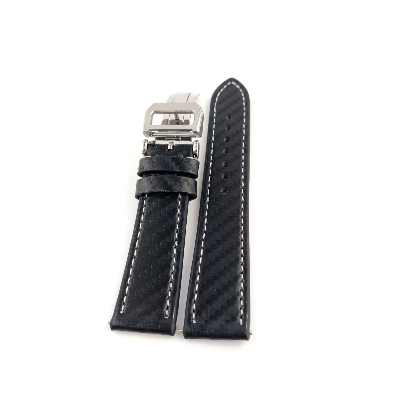 20mm 腕時計 ベルト カーボン ブラック 【対応】IWC ポルトギーゼ