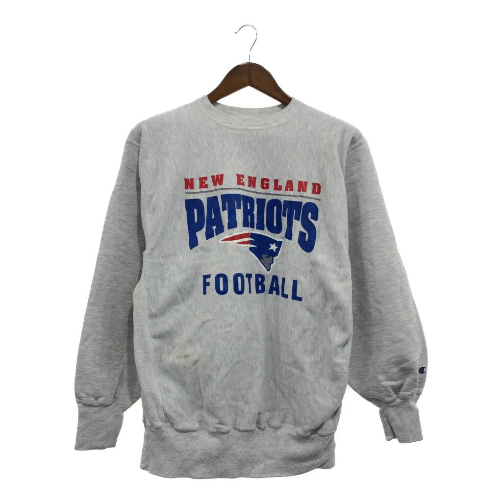 90年代 Champion チャンピオン リバースウィーブ NFL ニューイングランド・ペイトリオッツ スウェット グレー (メンズ XL) 中古 古着  P5393 - メルカリ