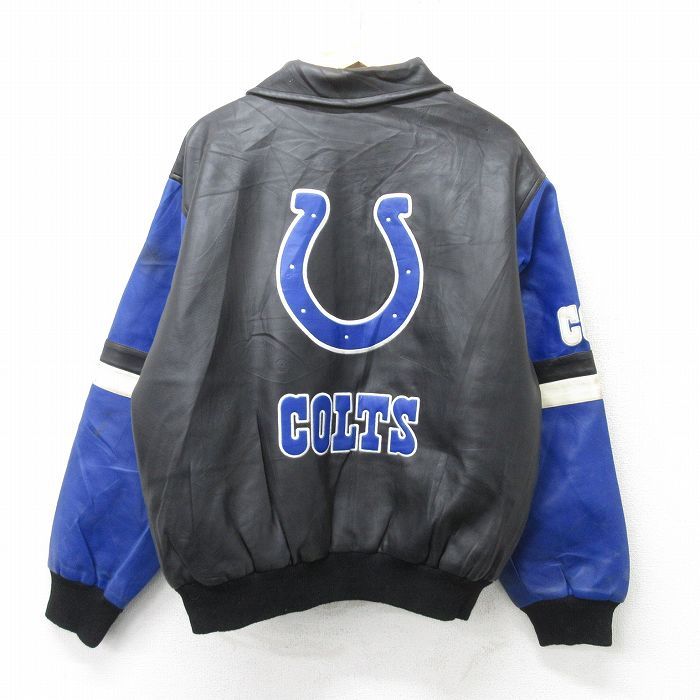 XL/古着 長袖 ジャケット スタジャン メンズ 00s NFL インディアナ 