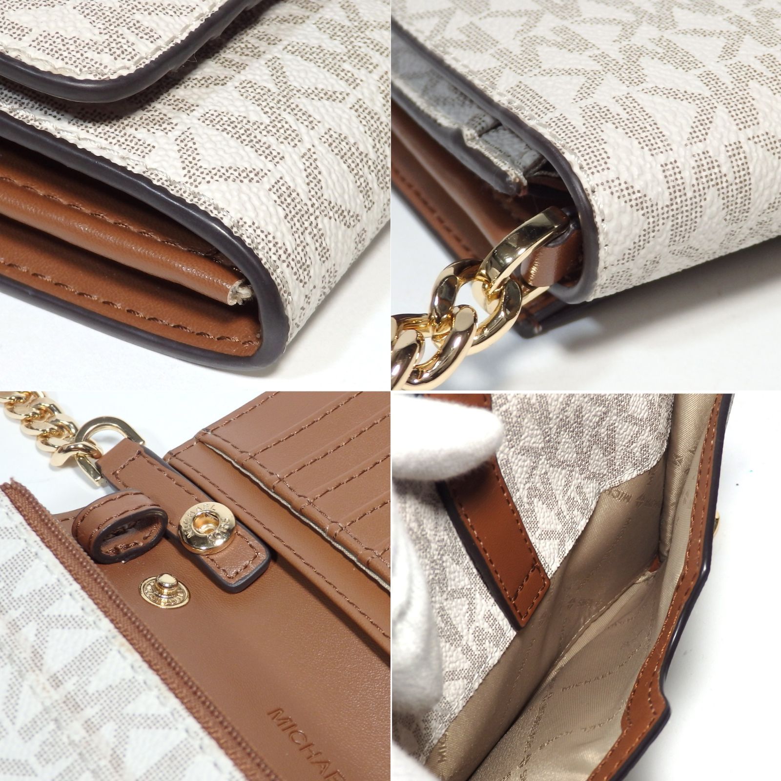 MICHAEL KORS】マイケルコース 斜め掛け チェーンウォレット 