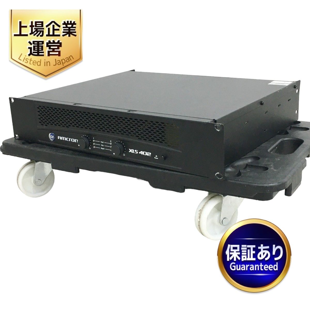 nt240426-023J アムクロン AMCRON パワーアンプ XTi4000 XLS602 専用ケース 電源コード 付属 音響 USED 中古 音出しOK 