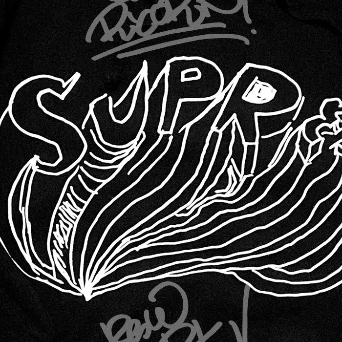 送料無料 メンズ プルオーバーパーカー ブラック Supreme シュプリーム 