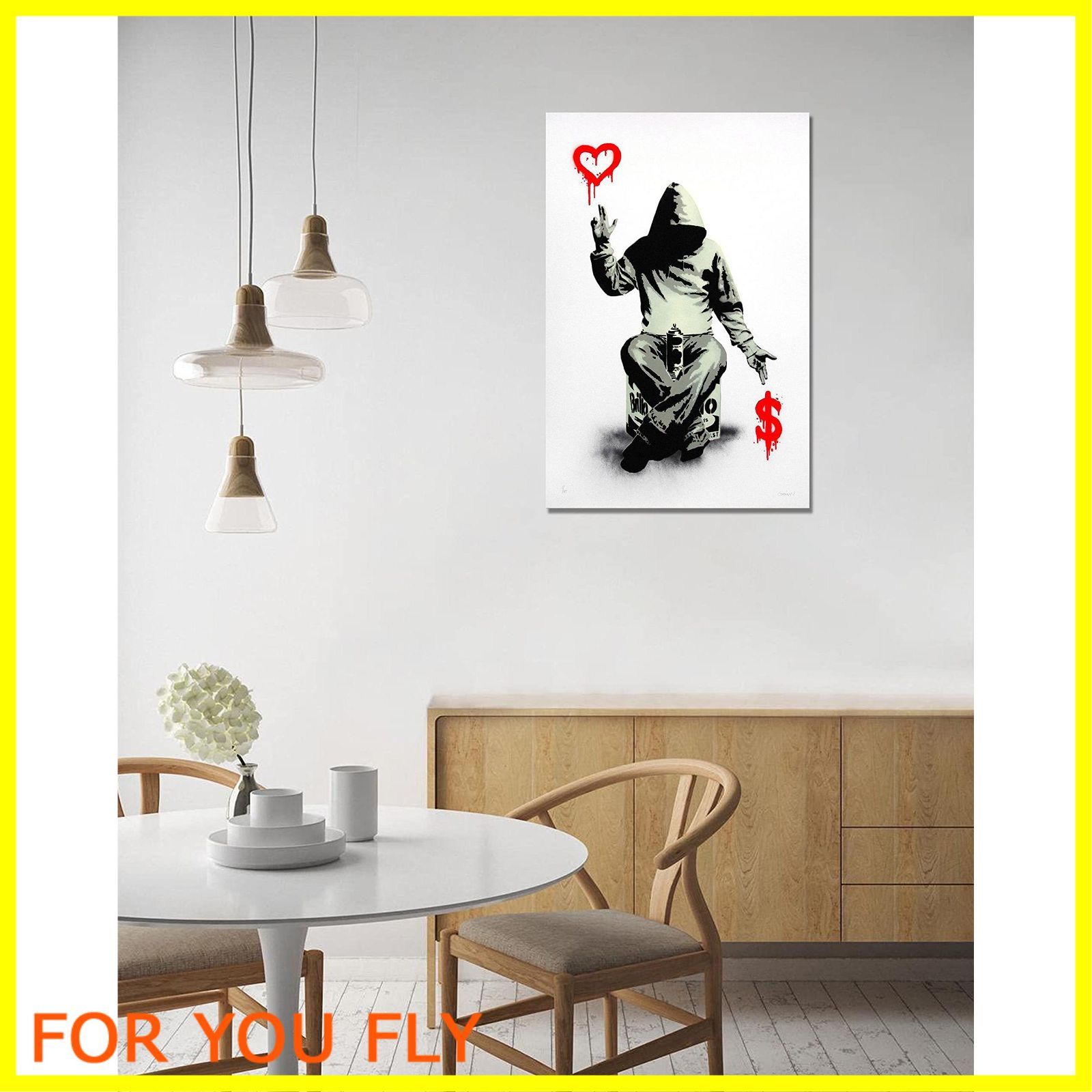 人気商品】Banksy バンクシー 愛とお金 ポスター アートパネル 絵画