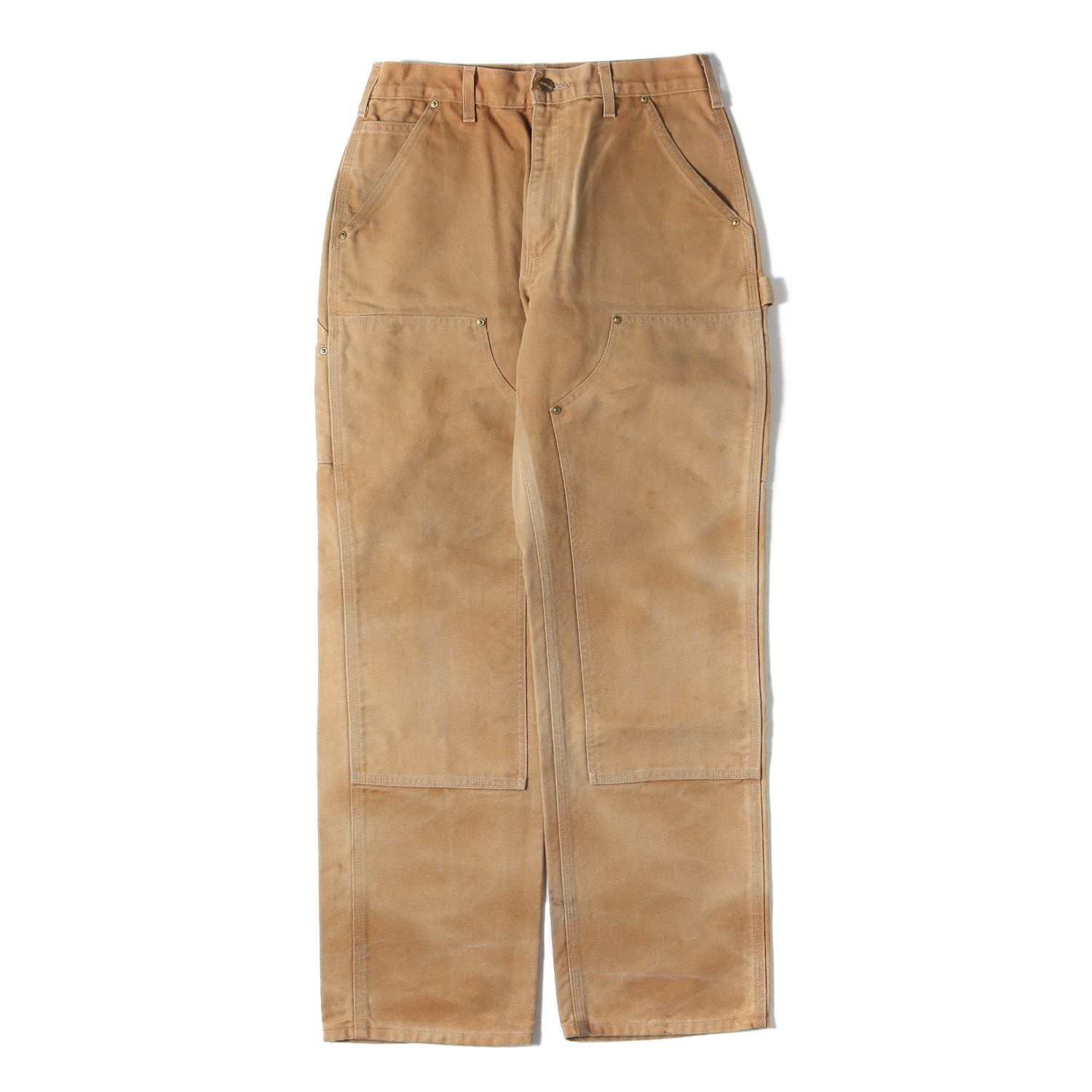 カーハート　ダブルニーパンツ　ブラウン　アメリカ製　31✖️32 Carhartt カーハート パンツ サイズ:31×32 US企画 ブラウンダック 配送