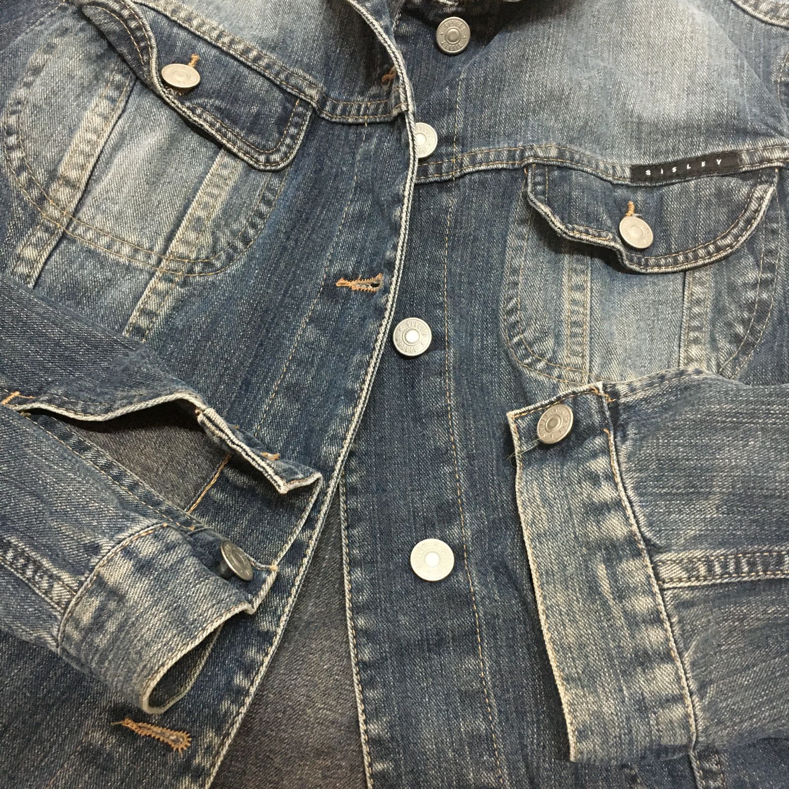 イタリア製 SISLEY シスレー デニムジャケット USED 11444