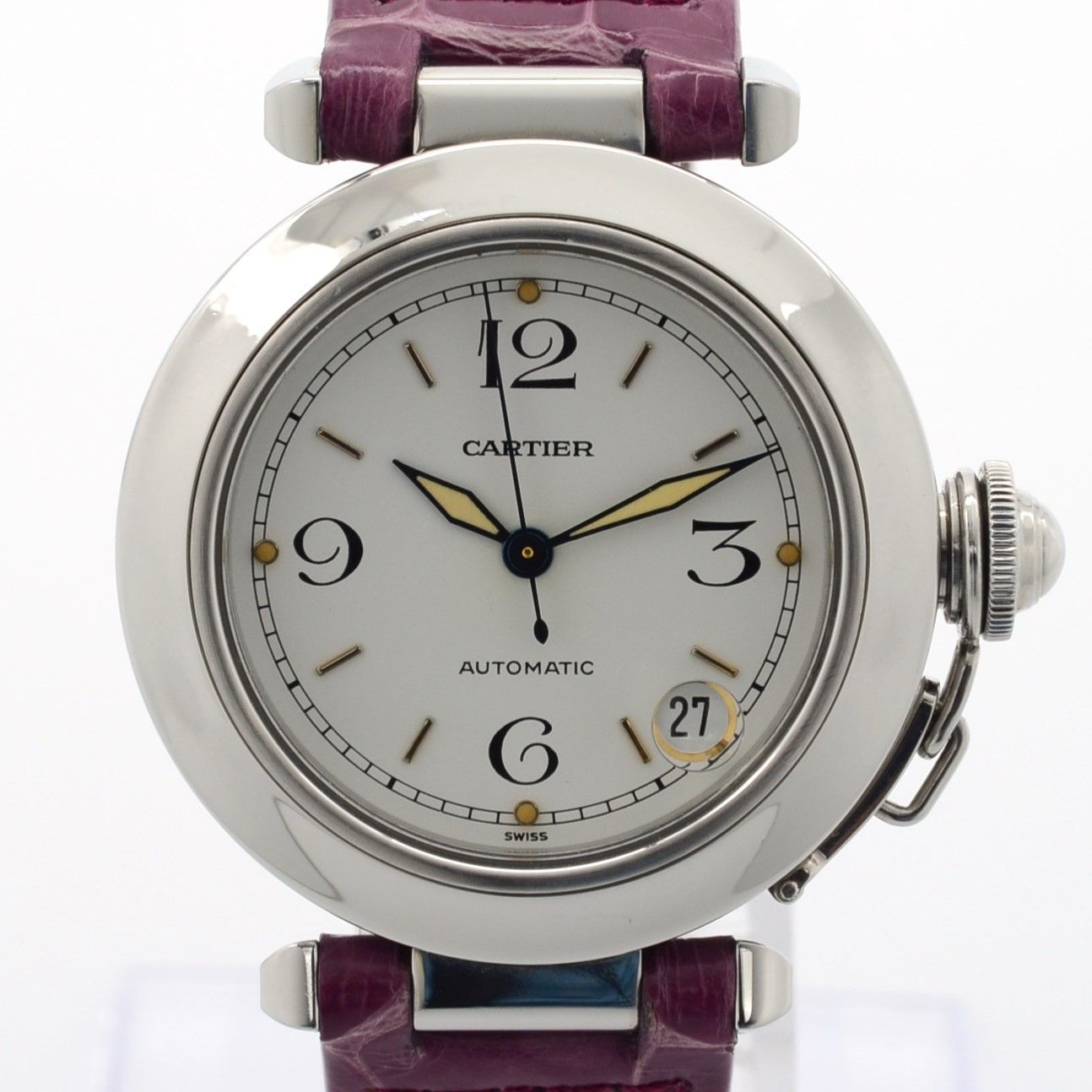 CARTIER カルティエ パシャCドゥ カルティエ ウォッチ W31015M7 SS×革  