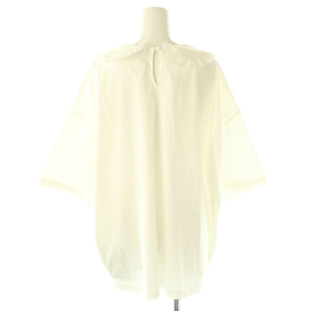 ヨリ yori 24年 フロッキードット丸襟Tee Tシャツ カットソー