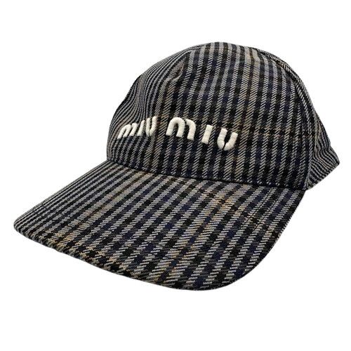 【美品】miu miu ベースボールキャップ　帽子　チェック　S 楽天市場】MIUMIU ミュウミュウ ベースボールキャップ 5HC179