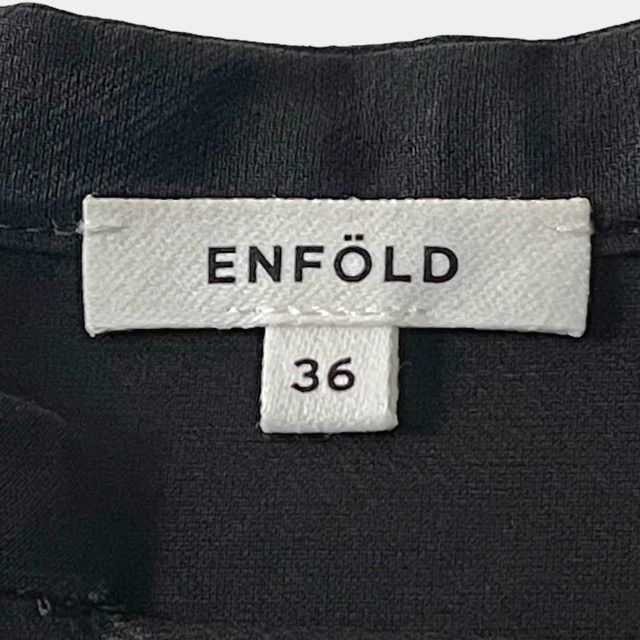 ENFOLD エンフォルド Sheer Twill ロングシャツ ブラック琴miki商品一覧