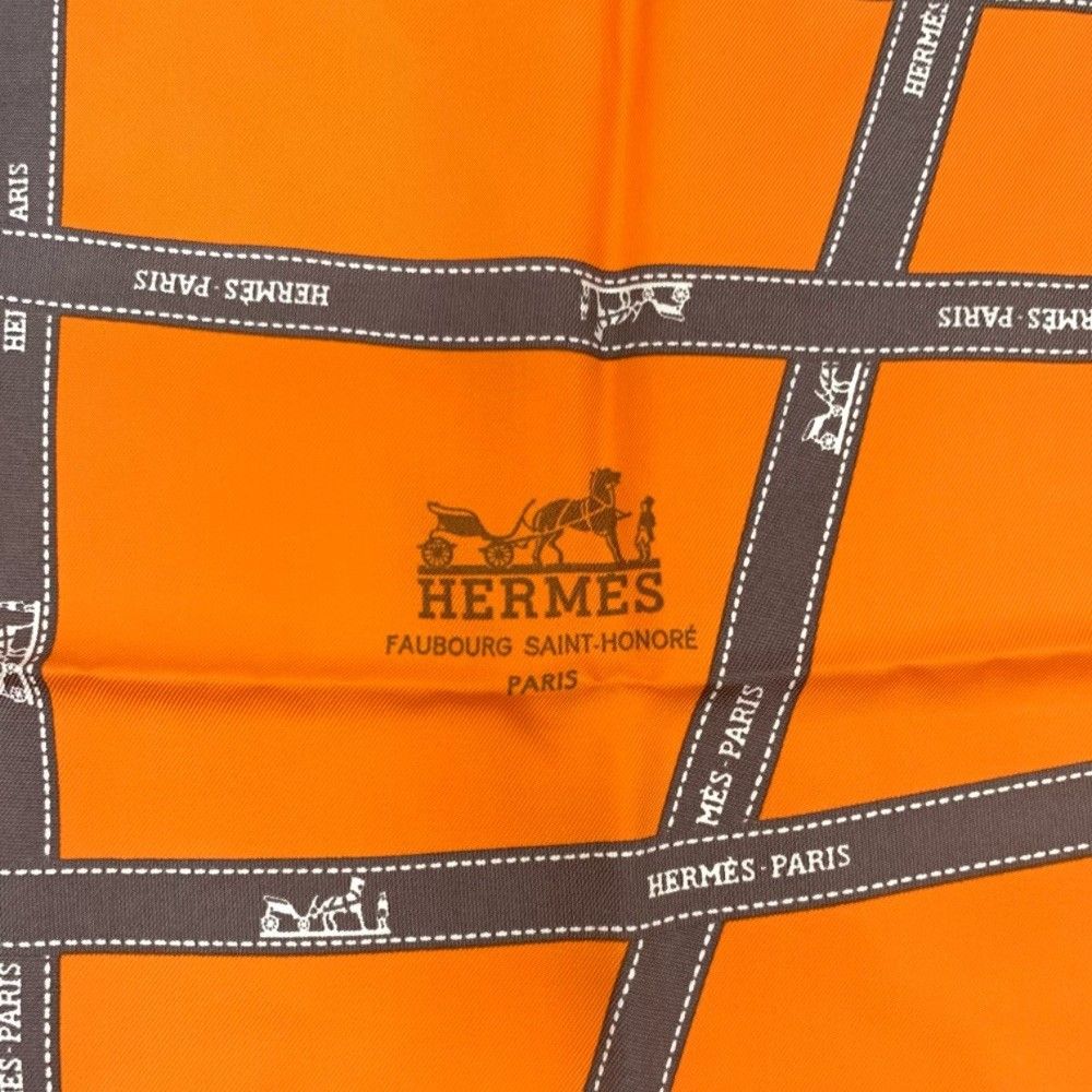 HERMES エルメス スカーフ　ボルデュック リボン柄 カレ90 楽天市場】未使用 HERMES エルメス カレ90 ボルデュック リボン
