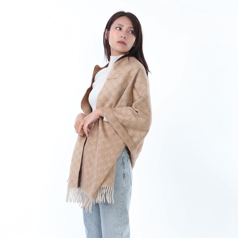 新品 MAX MARA マックスマーラ 2524546352600 001 Logo Camel Scarf 