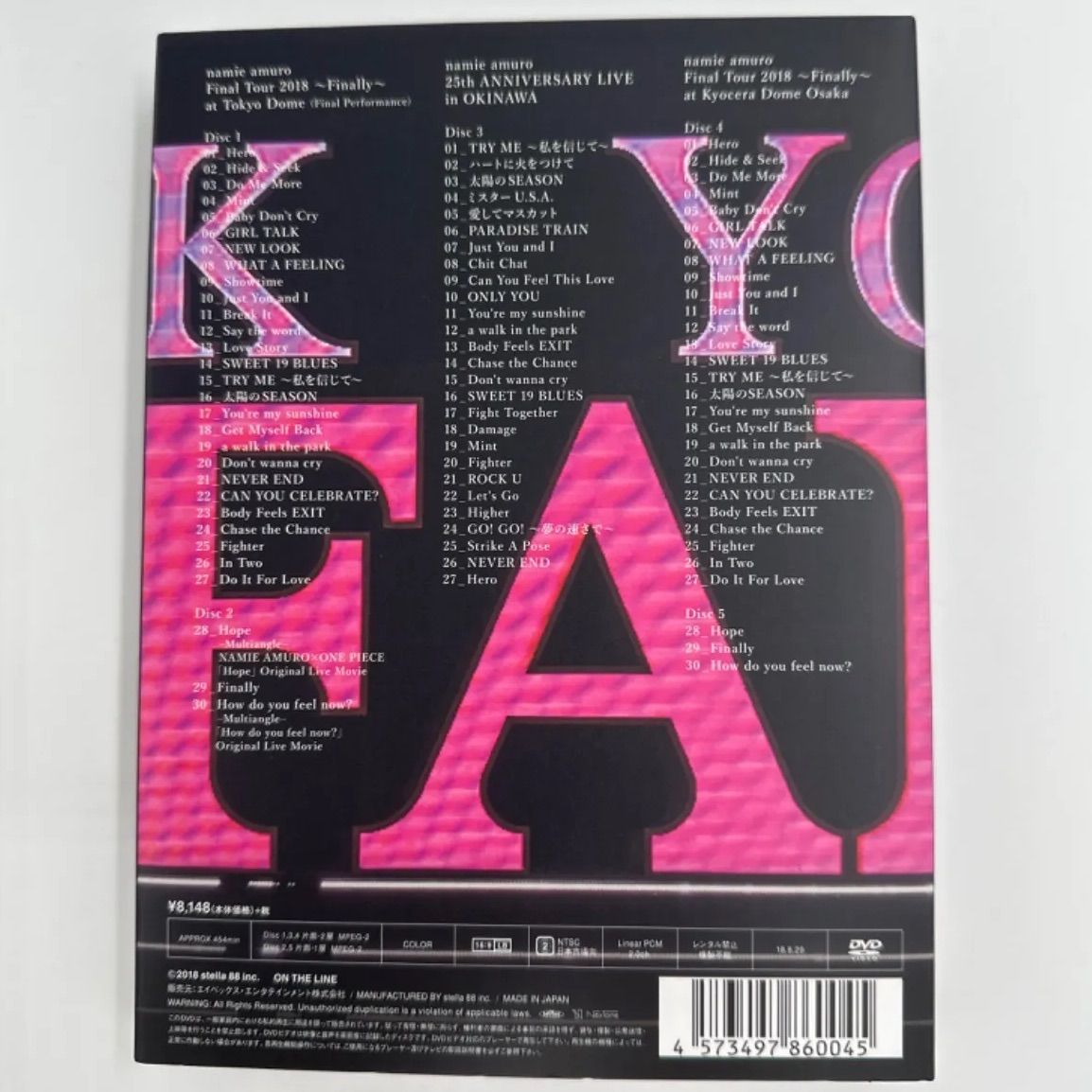 新品未開封＜数量限定＞ 初回生産限定盤 安室奈美恵 初回生產限定盤】安室奈美恵 ⑧ namie amuro Final Tour 2018