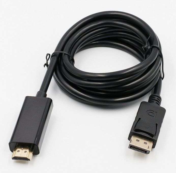 DisplayPort to HDMIケーブル DisplayPortオス-HDMIオス ディスプレイポート (ブラック)[定形外郵便、送料無料]mer003