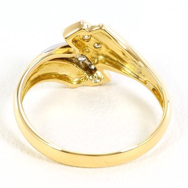 K18 ダイヤ0.06ct ゴールドリング 11号 2.5g K18 ／Pt900 天然ダイヤモンド 0.06ct 7.5号 リング