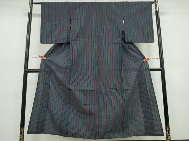 平和屋着物∴夏物 阿波しじら織 浴衣 間道 綿 CAAY4645ng