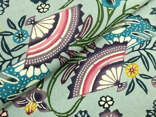 平和屋本店□最高級 夏物 城間栄順 本場琉球紅型 九寸開き