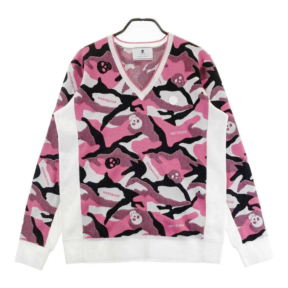 MARK&LONA マーク&ロナ スター 星柄 Vネック ニット セーター 46 MARK&LONA マーク&ロナ スター 星柄 Vネック ニット セーター 46