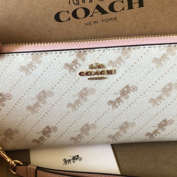 COACH 馬車ロゴ ホースアンドキャリッジ ストラップ付き長財布 www