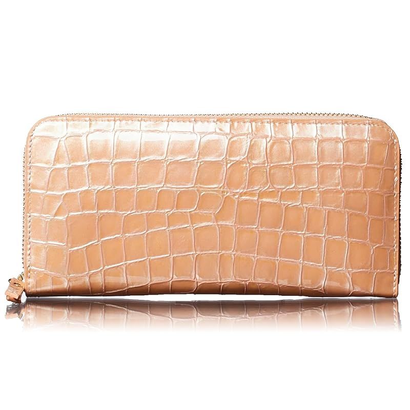 新着商品 FRANCK ROSSINI イタリア 製 牛革 enamel croco レディース 長財布 縦型 カード ホルダー 20枚収納可 母の日 プレゼント ギフト 箱 入り enrt-LPK ライトピンク 1
