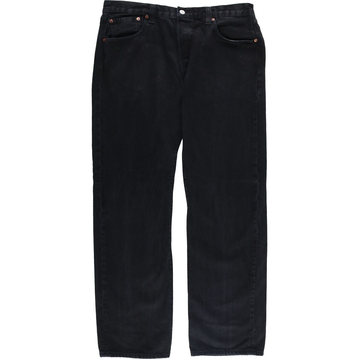 古着 リーバイス Levi s 501 STRAIGHT LEG BUTTON-FLY ブラックデニム ストレートデニムパンツ メンズw37相当|eaa588180