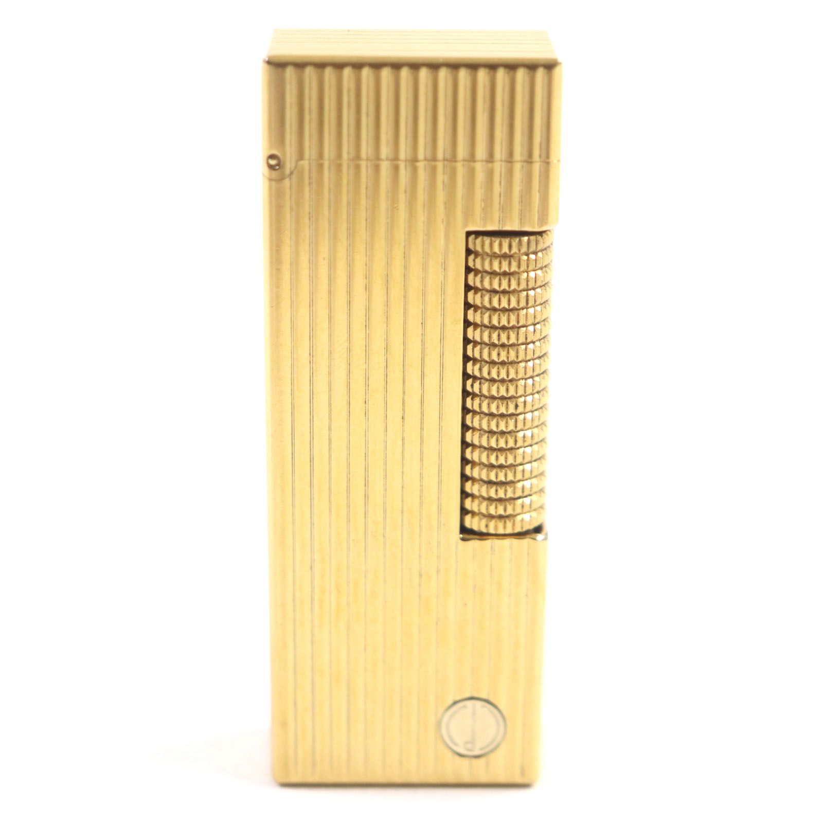 美品▽Dunhill ダンヒル スクエア ストライプ柄 ロゴ付き ローラー式 