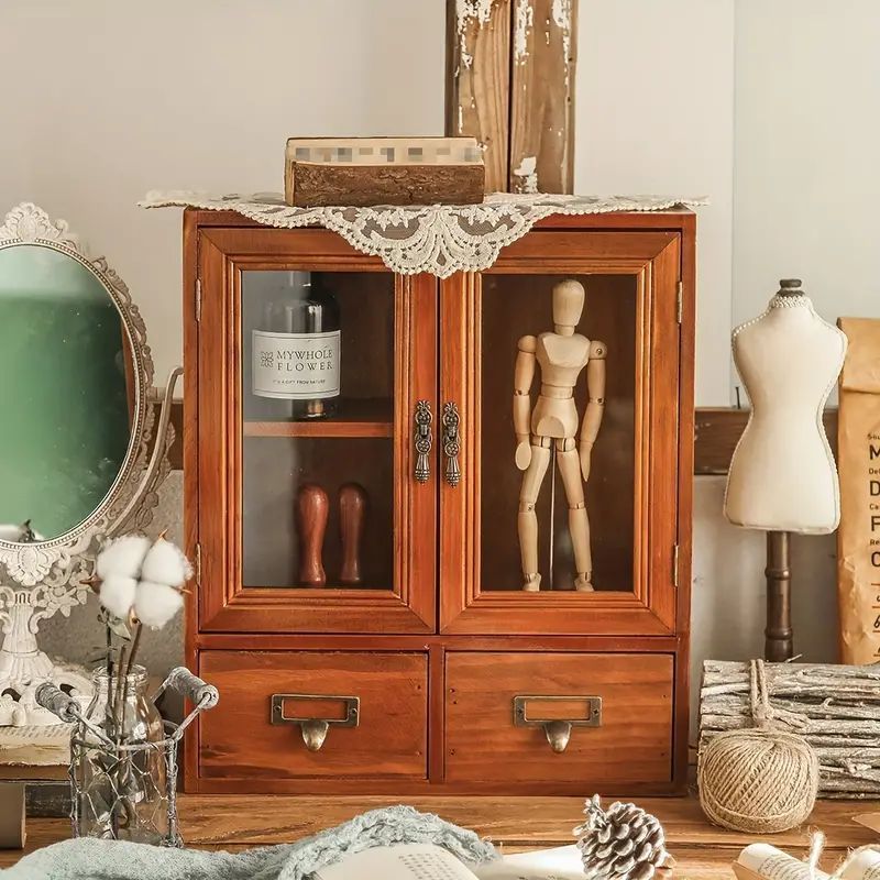 アンティーク　チェスト　整理木箱　引き出し　古家具　木製　マス目　小引き出し アンティーク チェスト 整理木箱 引き出し 古家具 木製 マス目 小