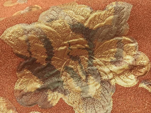 平和屋着物◎六通柄袋帯 唐織 鳳凰立涌花文 金銀糸