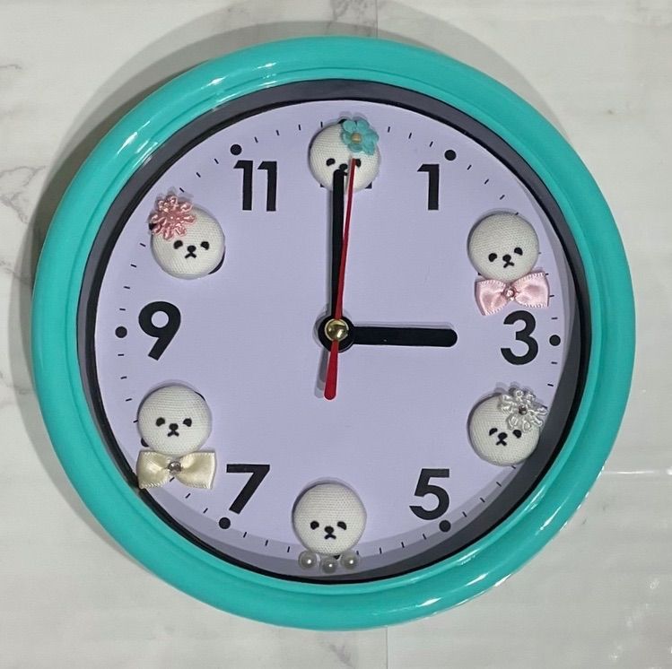 トイプードル ビションフリーゼ 掛け時計(ハンドメイド）犬雑貨
