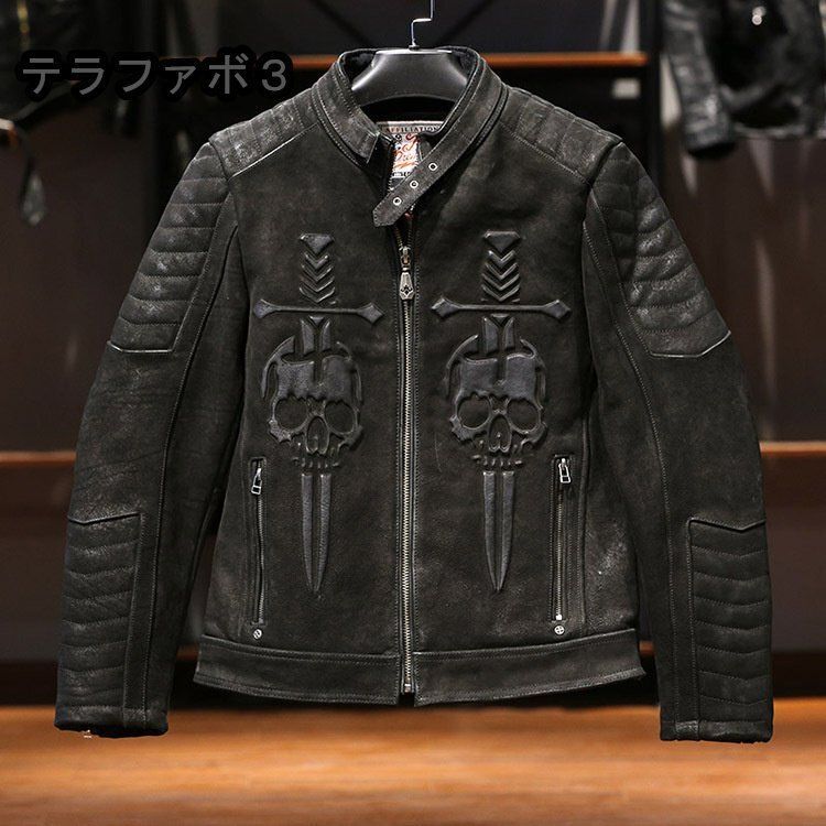 【極希少!美品XL】ウインドアーマー/ヴィンテージ加工レザージャケット/スカル 極希少!美品XL】ウインドアーマー/ヴィンテージ加工レザー