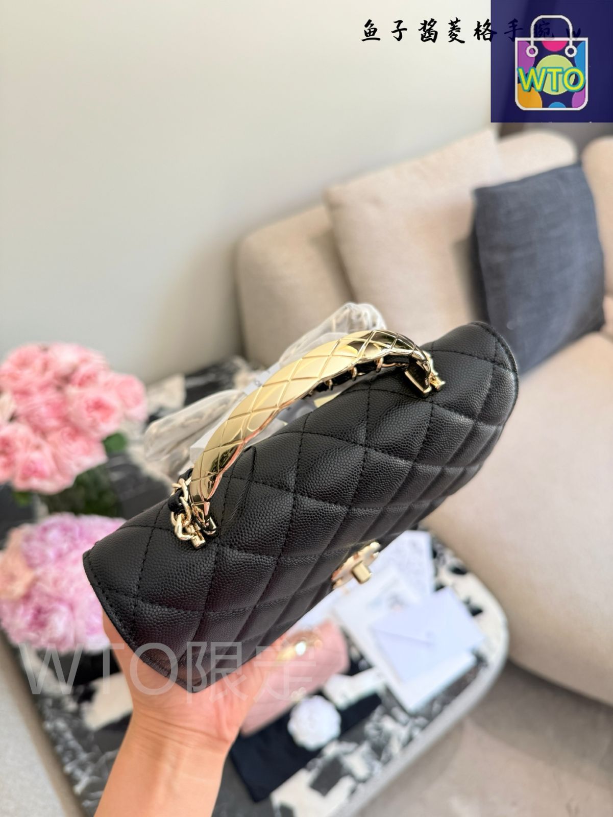 今日特価】Chanel シャネル ハンドル付きWOC ココクラッシュ風