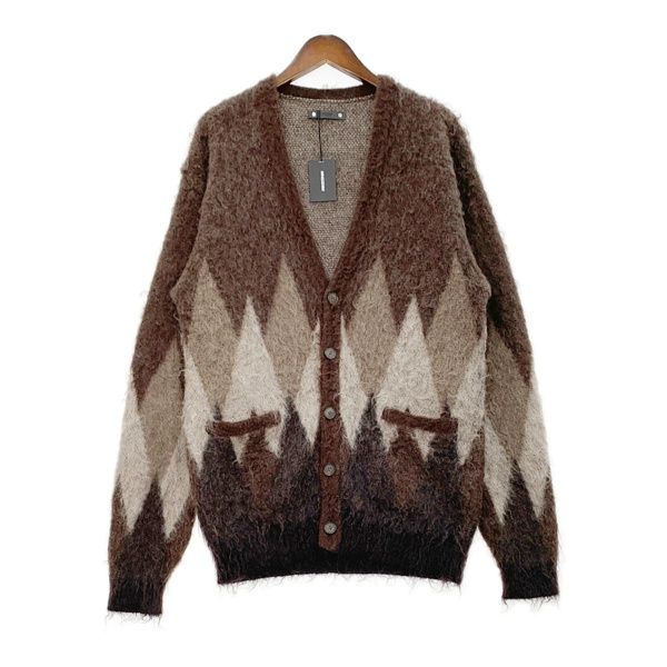 MINEDENIM 22AW Kid Mohair Argyle Washed Knit Long Cardigan モヘア ニットカーディガン  セーター 美品 マインデニム トップス DM13313□ - メルカリ