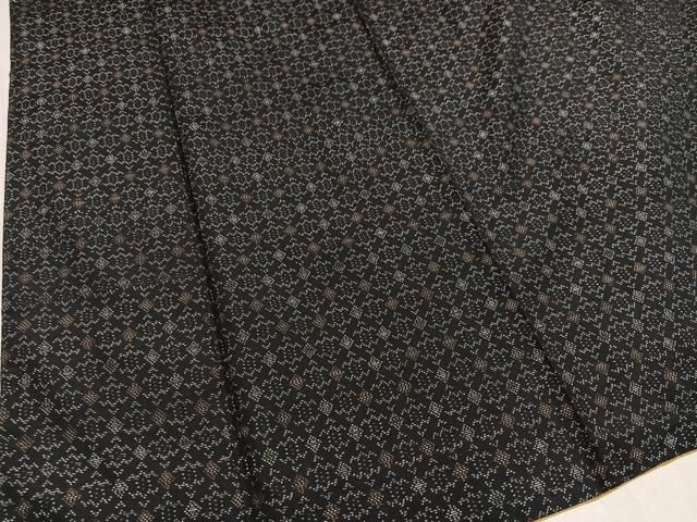 平和屋着物□本場大島紬 幾何学文様 正絹 逸品 AAAX1474ph