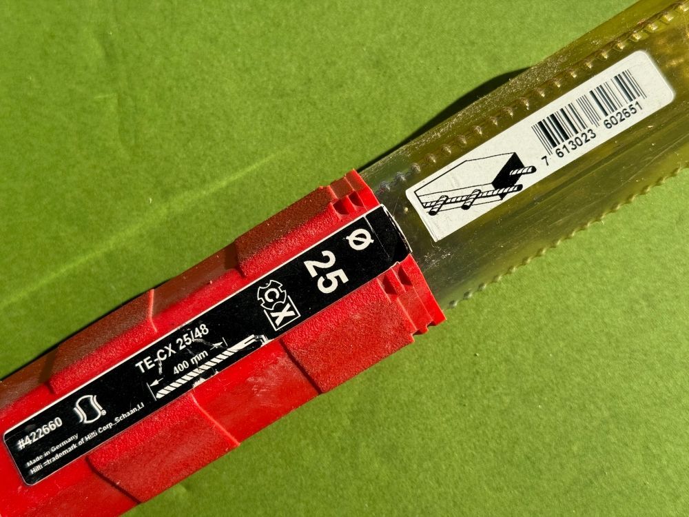 成し遂げる HILTI ヒルティ コンクリートハンマー用ドリルビット TE-CX 25|48 1本入り 使用小 品数豊富！