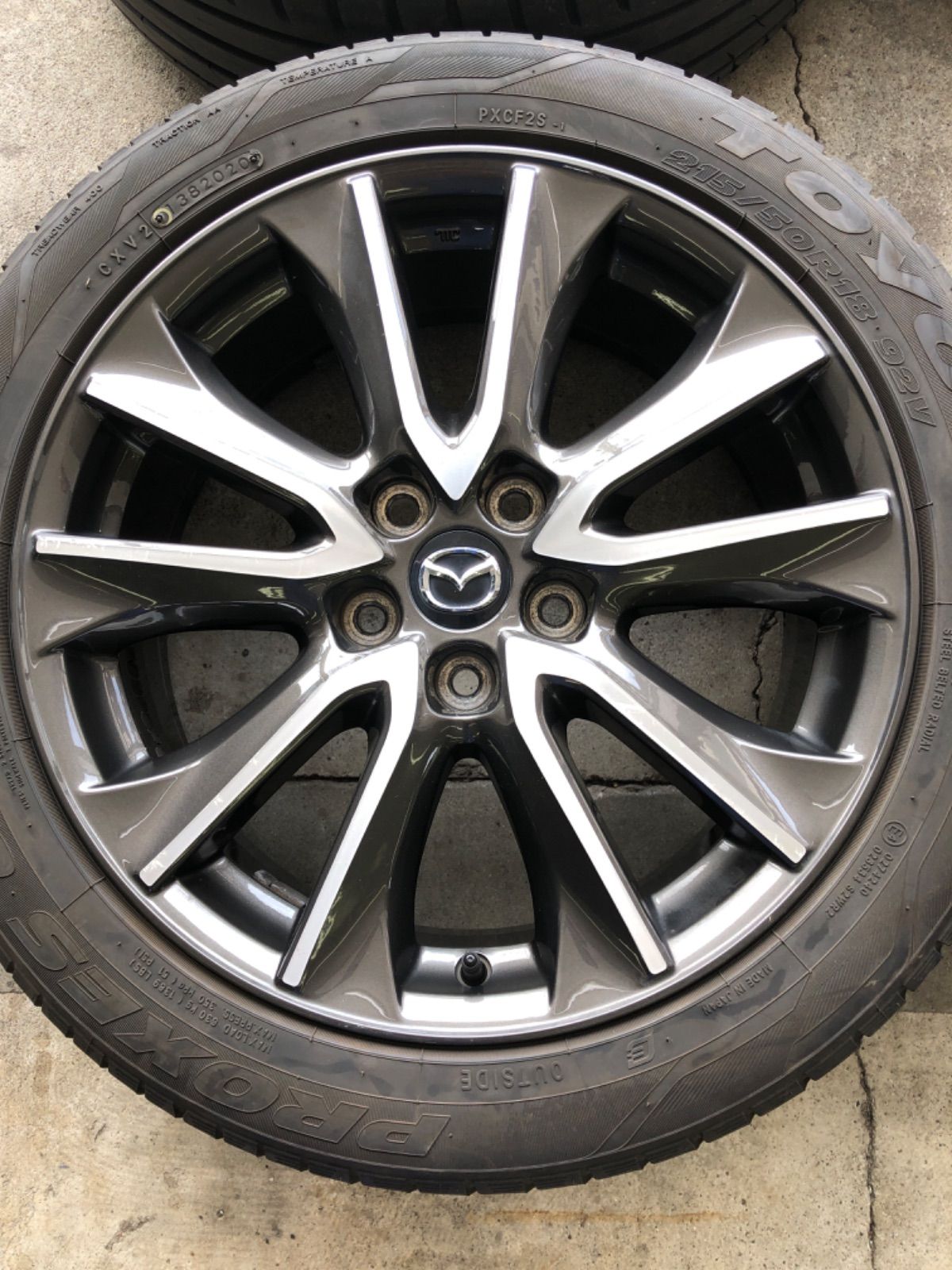 マツダ CX-3 純正アルミホイール 18インチ 215/50R18 サマータイヤ 