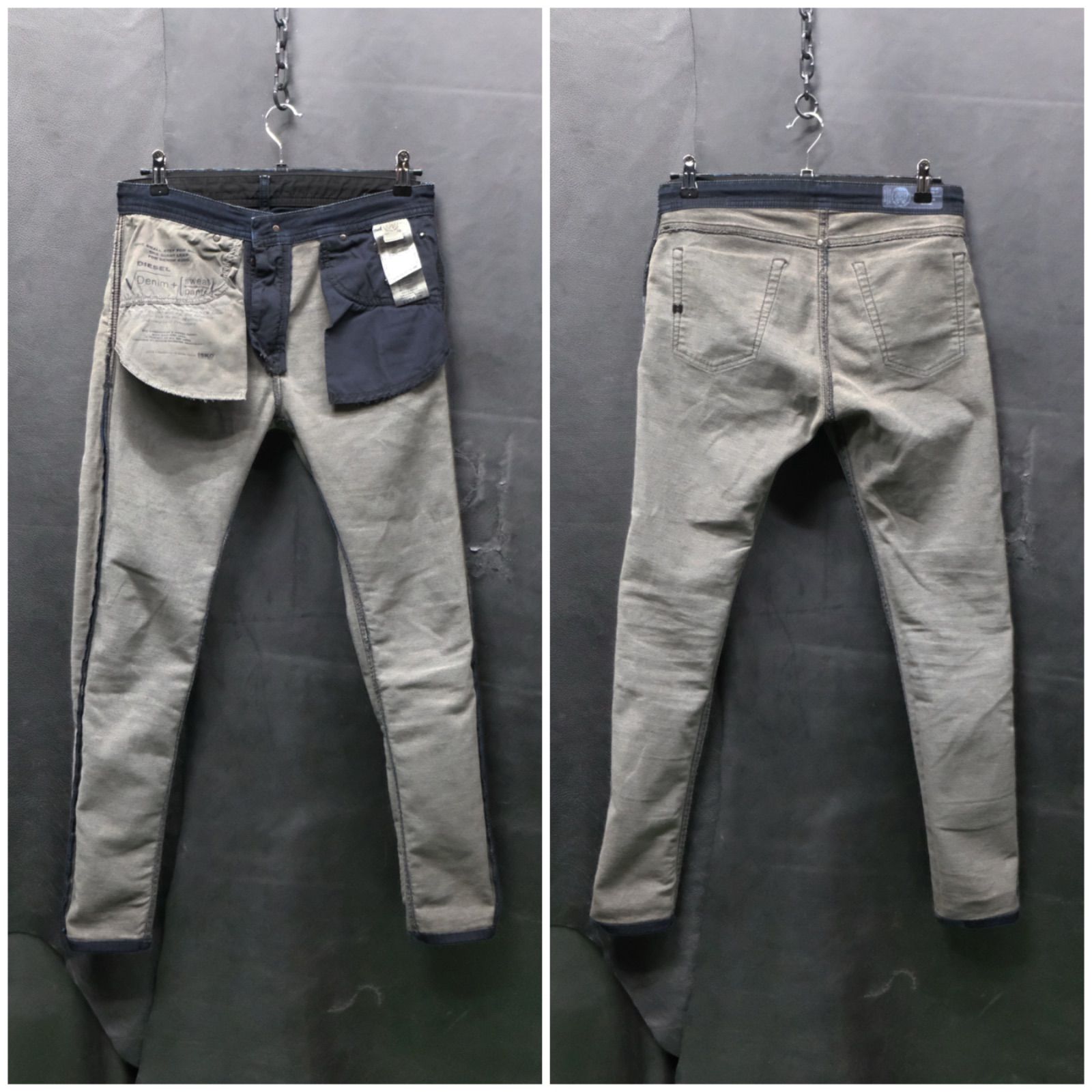 メンズ DIESEL ディーゼル ジョグデニム KROOLEYスウェットパンツ W28