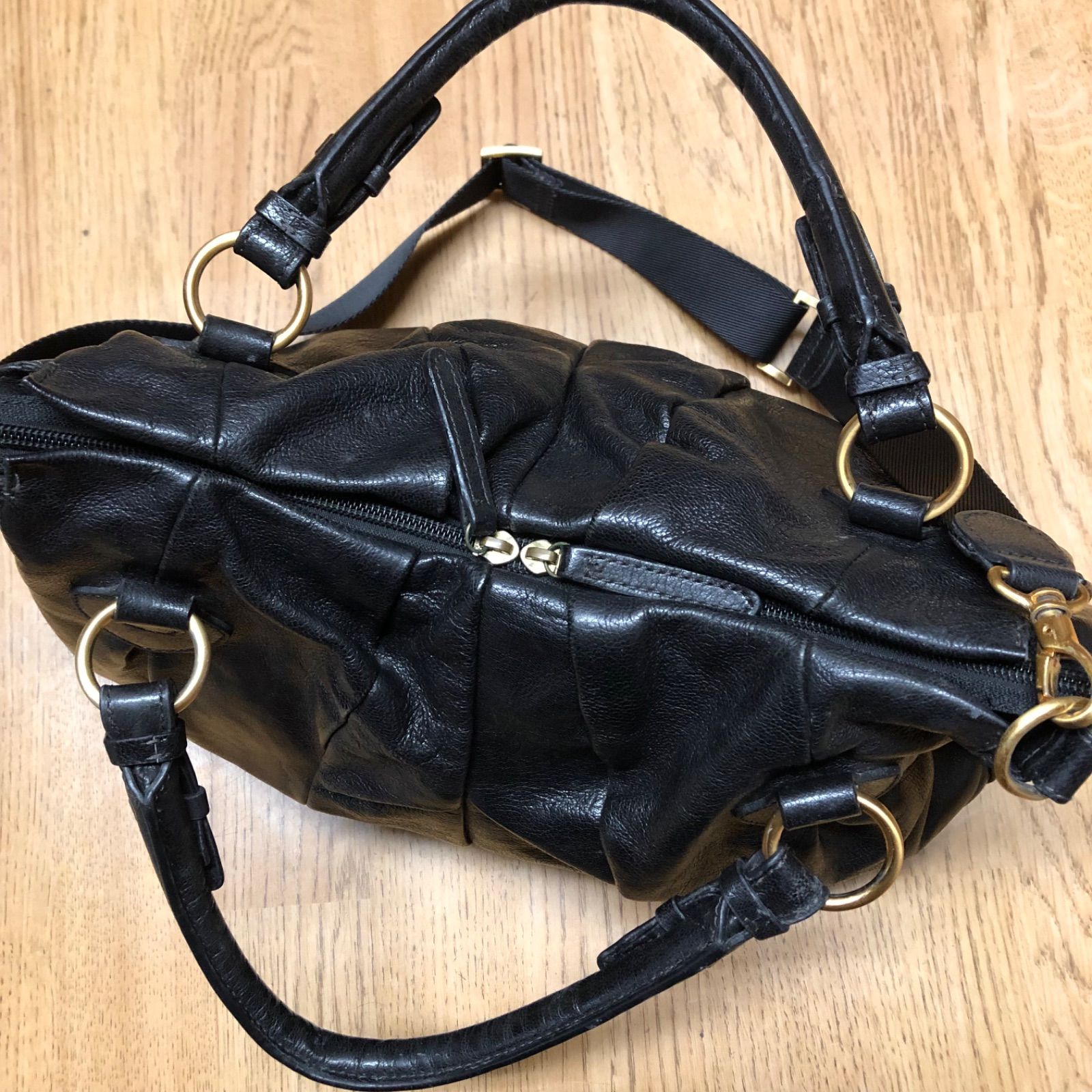 SAZABY レザーショルダーバッグ SAZABY(サザビー) / ショルダーバッグ/レザー/グレー | 中古品の販売